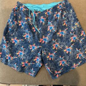 Birddogs Floral Athletic Shorts - Navy and Multicolor